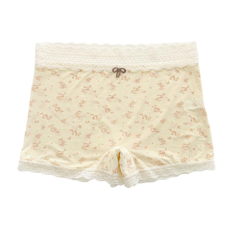 Women's Summer New Floral Antibacterial Lengthened Crotch Traceless Comfortable Breathable Mid-waist Panties