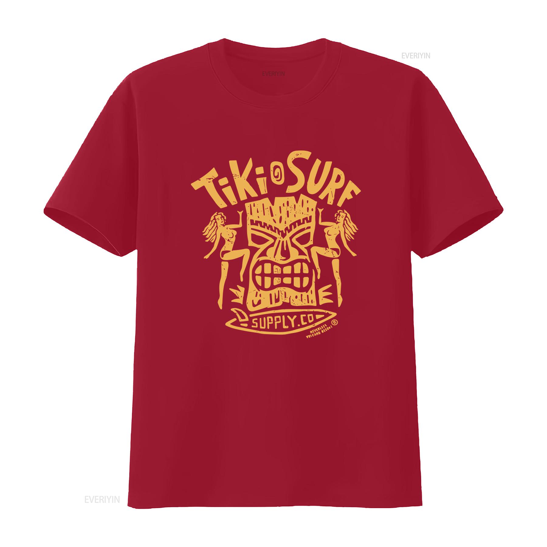 Mens Vintage Tiki Surf T Shirt Hawaii Beach Summer Supply Honolulu vintage Washed designer clothes Top For Everyday Wear S