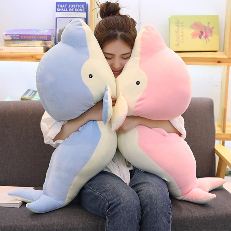 Custom 2025 Cute Giant Dolphin Pillow Soft Dolphin Plush Toy for Kids Dolphin Plush Toy Plush Animal Stuffed Toys