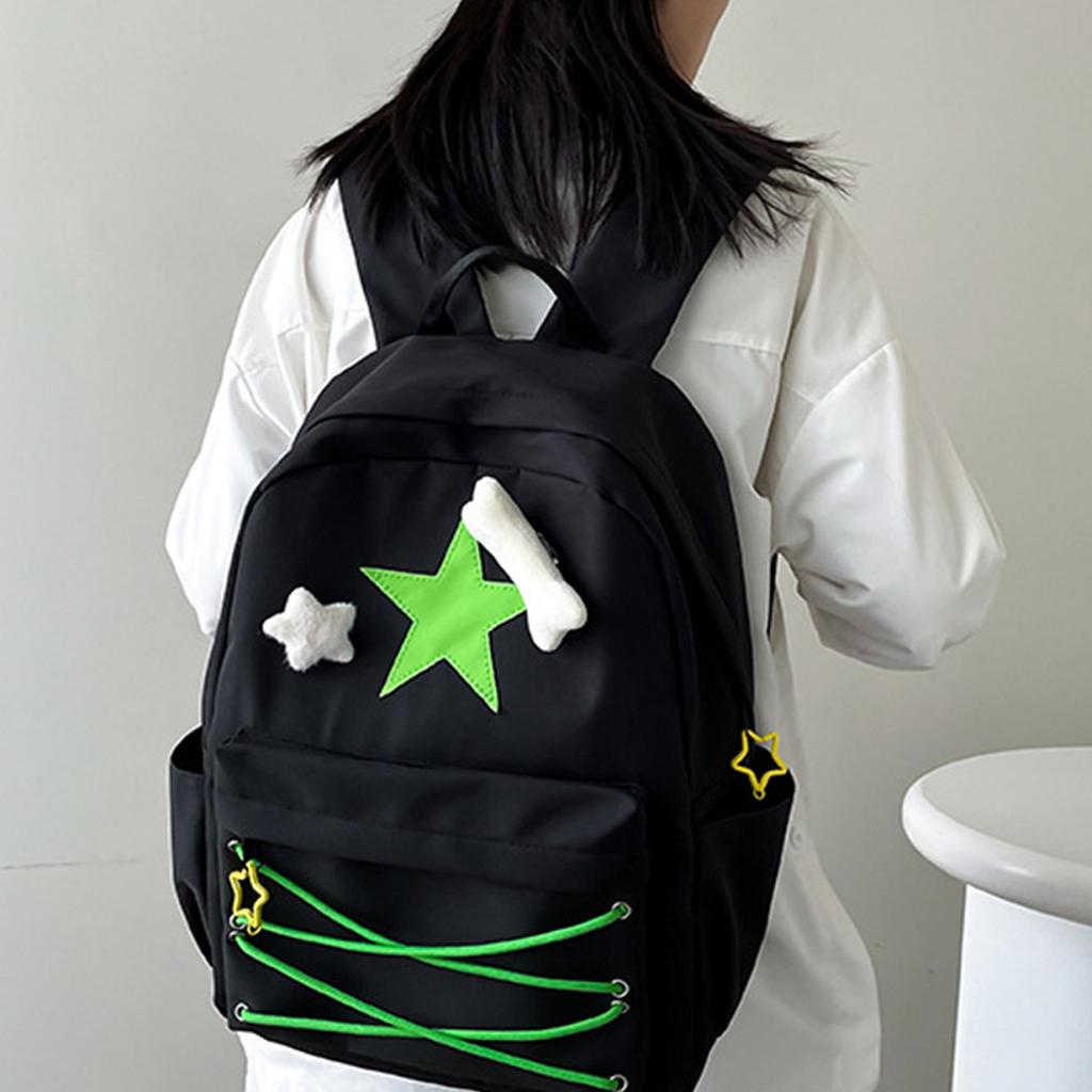 Cute Girl Bag, Five Pointed Star Backpack, College Student Backpack, Female High School Backpack