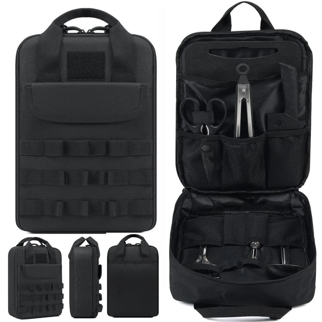 Robuste Camping-Aufbewahrungstasche aus Oxford-Gewebe - Mehrfachfach-Wasserabweisender Organizer für Outdoor-Küchenutensilien, Picknick, Reise