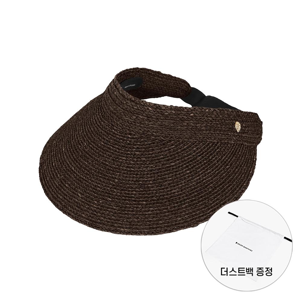 Helen Kaminski Chocolate Visor Sun Cap Hat50305 Ch Kirstin HAT50305 CH