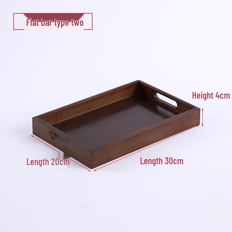 Bamboo & Wood Rectangular Tea Tray: Portable Serving Tray for Home, Restaurant, Hotel, Bread, Confinement, or Barbecue.