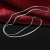 Collana Jinrongxing 16-30" Placcata Rame Argento Catena Piatta Serpente Europea/Americana 2MM