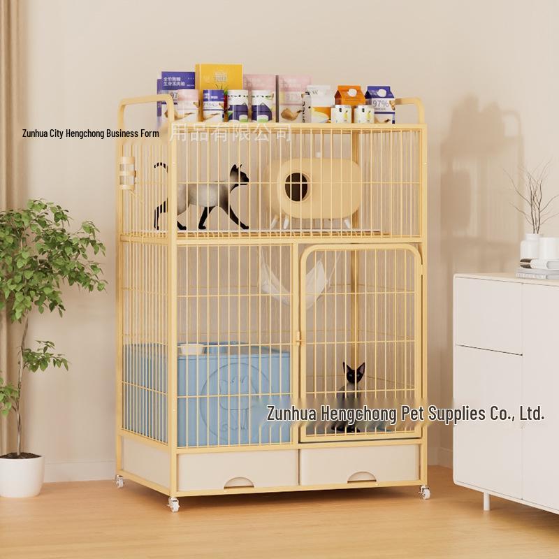 Extra-Large Three-Layer Cat Cage Villa for Household Use