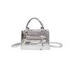 Glossy Crocodile Pattern Small Square Bag Women's New Fashionable Colorful Handbag Textured Shoulder Messenger Bag