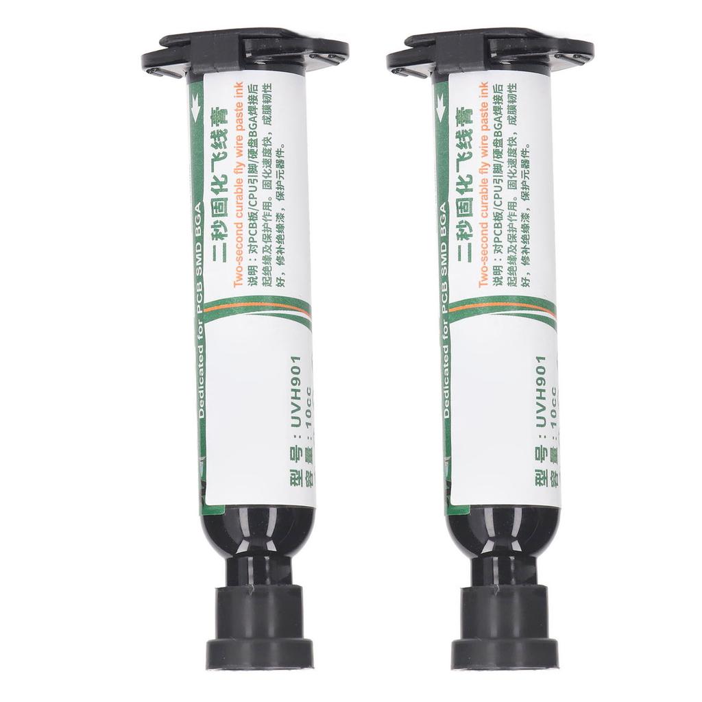 2Pcs UV Curing Solder Mask Ink PCB BGA Repair Resist Paint 2 Seconds Fast Drying Insulated High Temperature Resistant