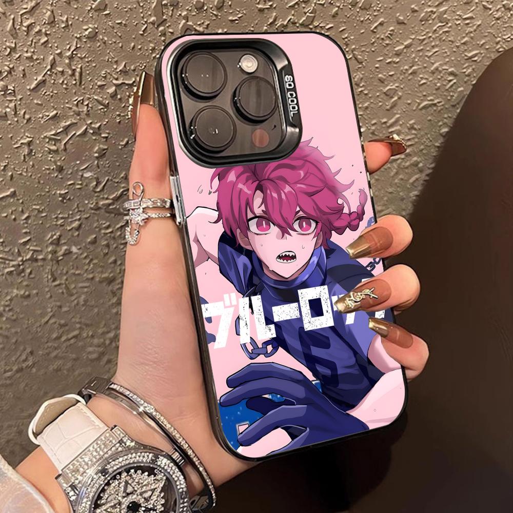 Blue Lock Ranze Kurona Translucent Mobile Phone Case for iPhone 17 16 15 14 13 12 11 X XR XS Air Pro Max Plus Colorful Cover