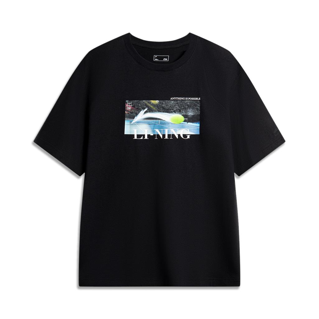 Li Ning Sports Lifestyle Series Versatile Comfortable Round Neck Casual Simple Loose Pullover Breathable Short Sleeve T-Shirt Men T-Shirts AHSU629-4