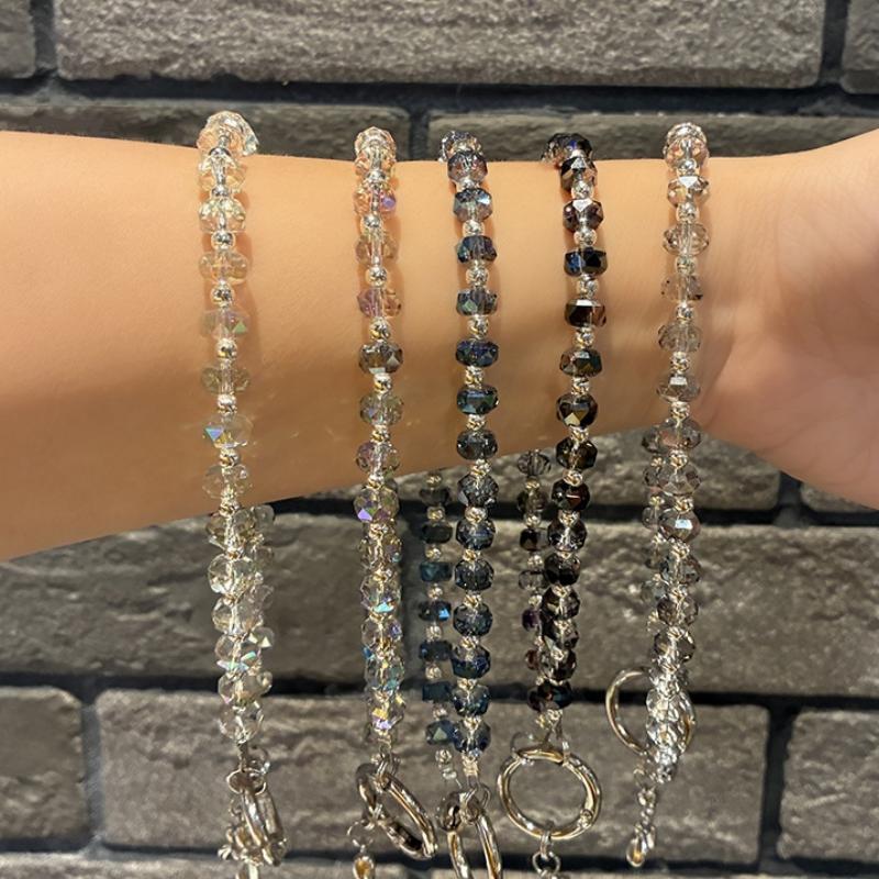 1 Piece Hand-Beaded Wrist Chain Mobile Phone Lanyard High-End Luxury Short Water Drop  Hanging Chain Hand-Held Pendant