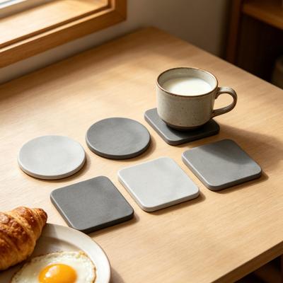 Posavasos de Diatomeas para Mesa Baño Secado Rápido Alfombrilla Absorbente de Agua Resistente al Calor Antideslizante Reutilizable Posavasos para Mesa de Comedor para Tazas Tazas