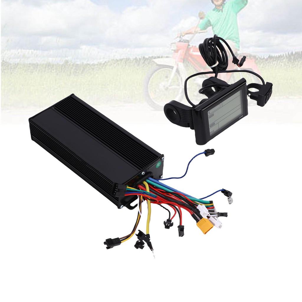 Electric Bike Controller LCD Display Kit 36V 48V 52V 35A 3 Mode Brushless Motor Controller and SW900 LCD Display Panel