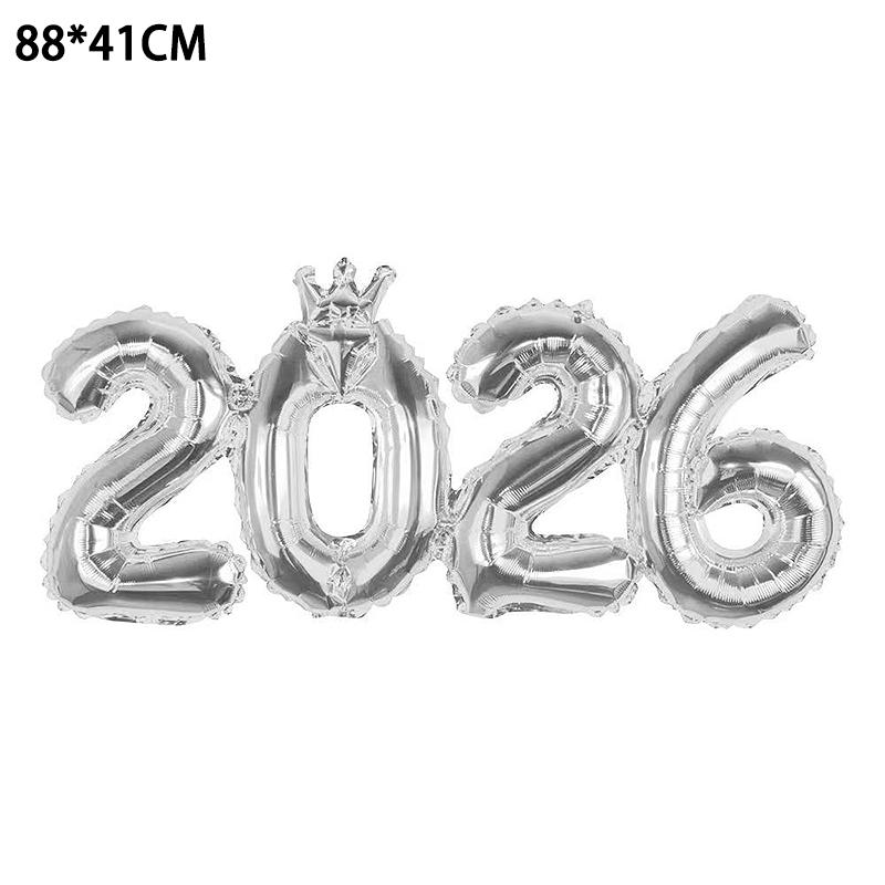 

2026 New Year S Party Decoration Balloons Festival Atmosphere Celebrate Holiday Decorations one size