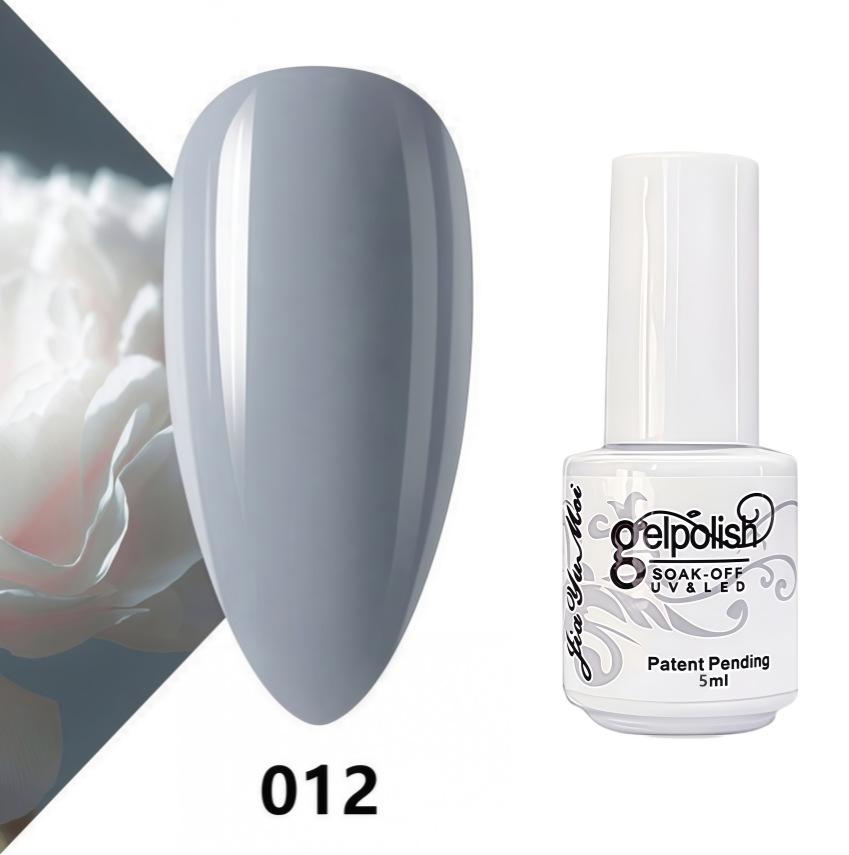 GELPOLISH Nail Art Set: Base, Top Coat, Transparent & White Gel Polishes