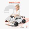 SucceBuy 6V 4.5Ah Electric Pedal Go Kart Portable Outdoor Racing Toys 20000RPM Motor with Headlight & Horn for Kids Boy Gifts