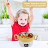 Insulated Food Warmer Bowl 450ml Stainless Steel Auto Constant Temperature USB Rechargeable Electric Heating Lunch Box for Home Travel