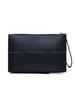 Bally Logo Zip Closure Leather Clutch Men Clutch Dark-Blue 6310280