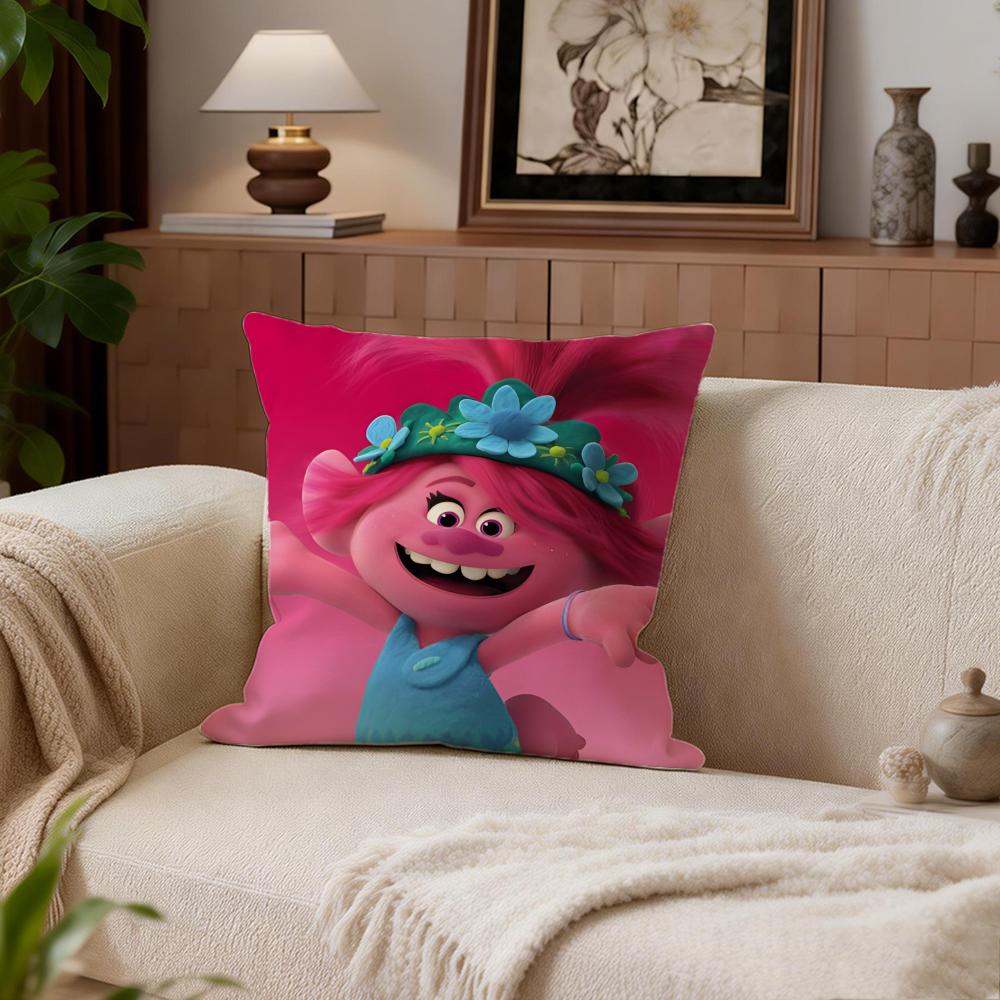 Kids Trolls Cushion Cover Cushion Cover Set 4Pcs 50x50 45x45 40x40 Pillowcase Decorative Sofa Home Decor