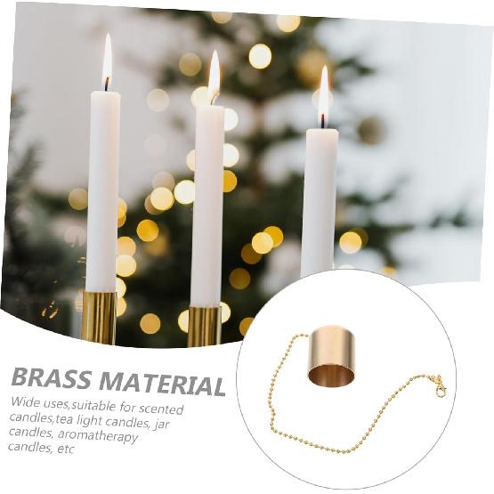 Zerodeko 2pcs Brass Lampshade Oil Lamp Snuffer Putting Out Extinguish Cap Tiki Torch Replacement Snuffer Flame Snuffer Wick Snuffer Safely Torch Head