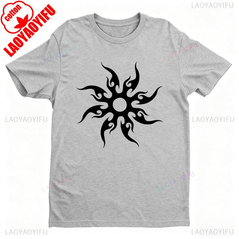Two Time Unisex Unisexs Black Abstract Floral Geometric Print Tshirt Harajuku Graphic T Shirts Anime Clothes Cotton Y2k Clothes