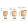 Bamboo Mortar Pestle Set Pounded Garlic Jar Wooden Grinder Round Smooth Hand Polished Pestle Set For Grind Herbs Spices Pepper