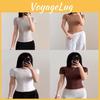 Basic Slim Fit T Shirt With Nylon Fabric For Casual Wear And Yoga