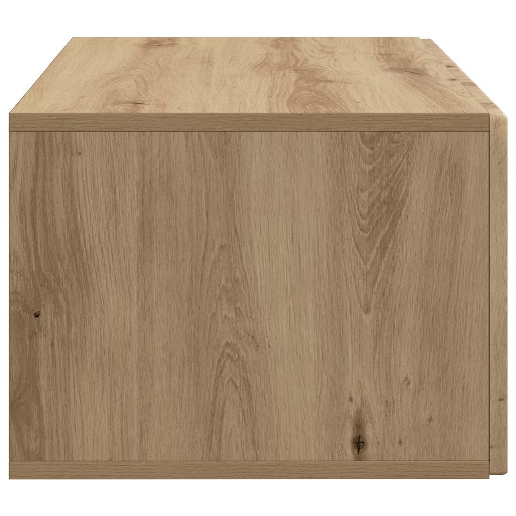 Wall Mounted TV Cabinet Artisan Oak Finish 59.5 X 41 X 30 Cm