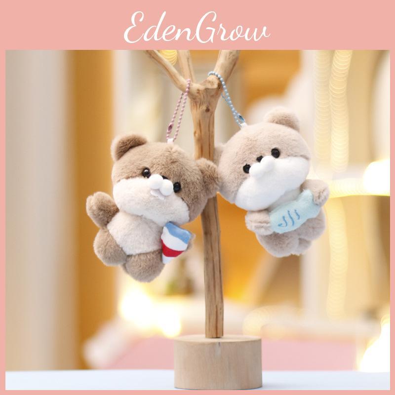 Rabbit Keychain Panda Cute Cartoon Girl Backpack Decorative Pendant Plush Doll