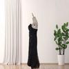 European and American luxury colored diamonds sexy tube top heavy industry sequined embroidery hip wrap dinner party annual meeting evening dress