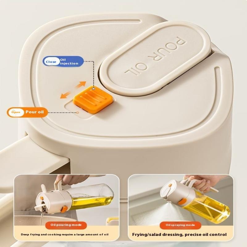 550Ml Oil Sprayer Bottle Bbq Cooking 2 In 1 Oil Dispenser Olive Oil Pourers Sprayer Kitchen Baking Oil Mister Vinegar Bottle