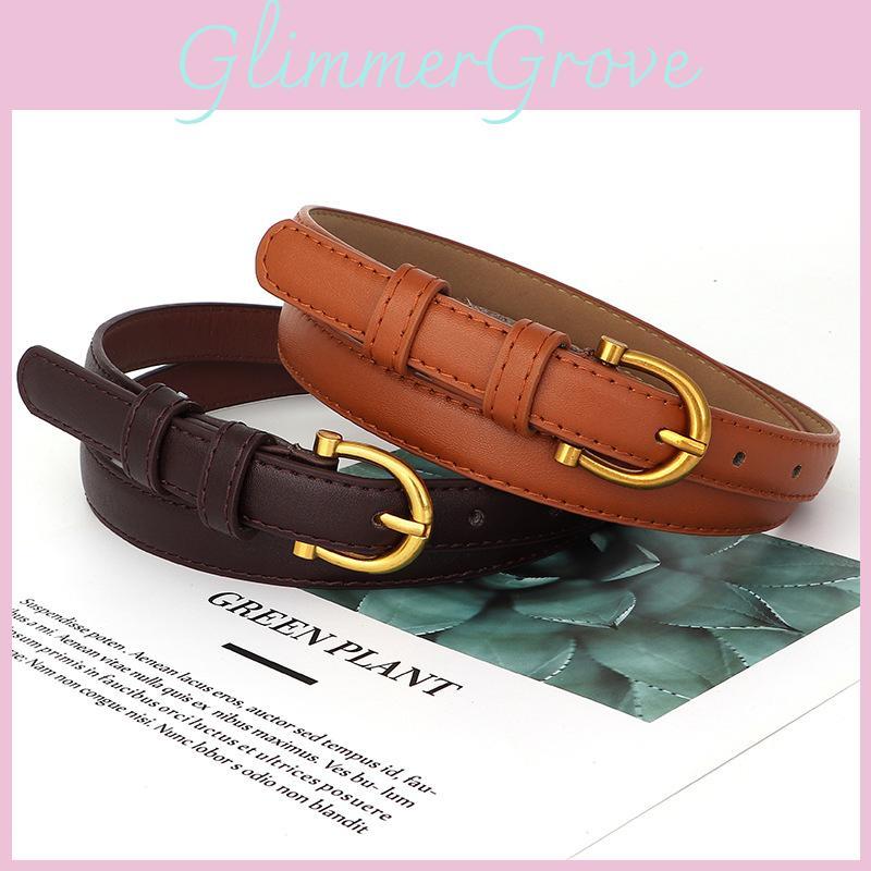 Pu Leather Ladies Belt With Brass Buckle For Casual Wear
