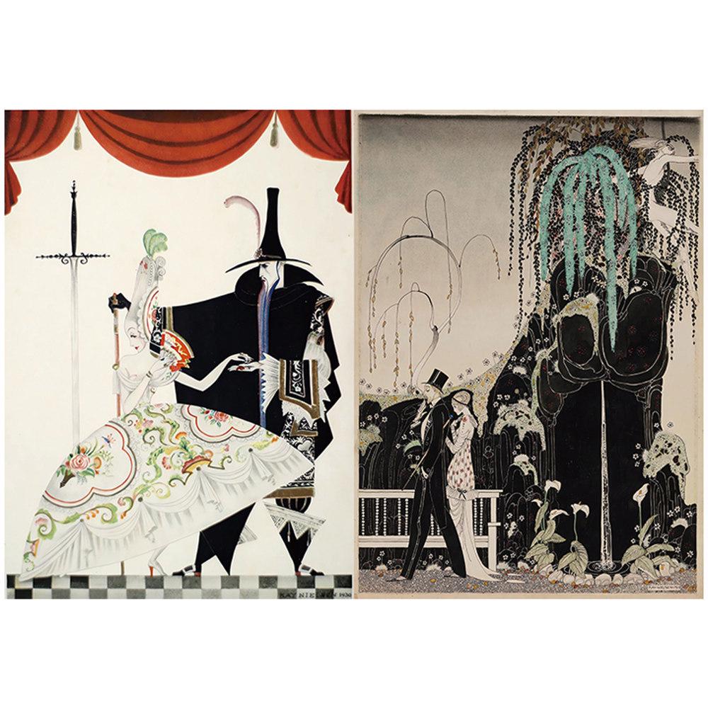 12 Sheets Retro Fantasy Illustration Journal Collage Paper for DIY