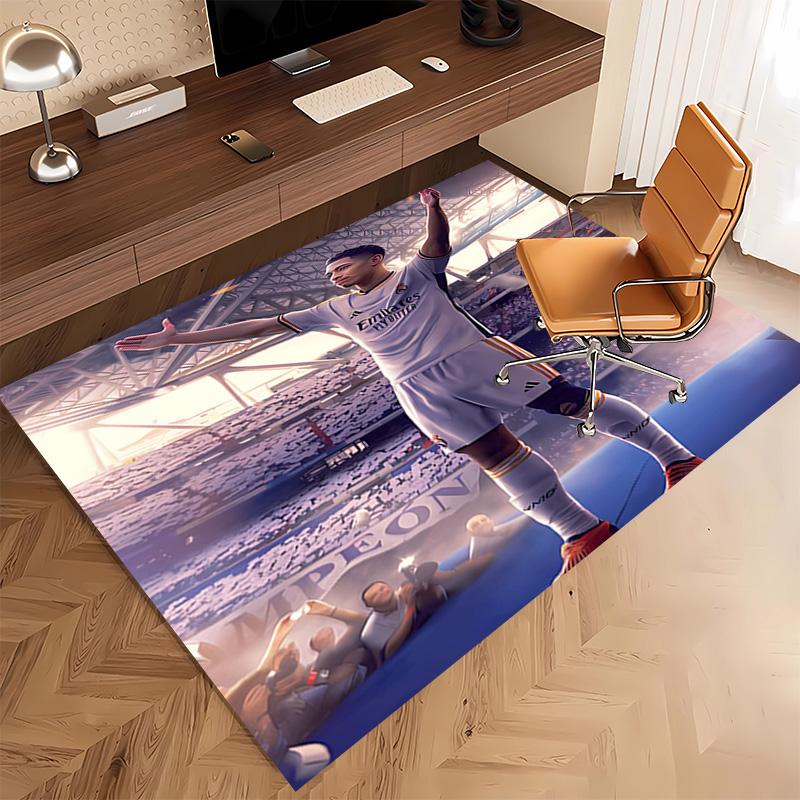 1pc Jude Bellingham Print Area Rug - Soft, Washable Non-Slip Indoor Mat, Living Room, Home Office Decorative Rug,Office Decorative