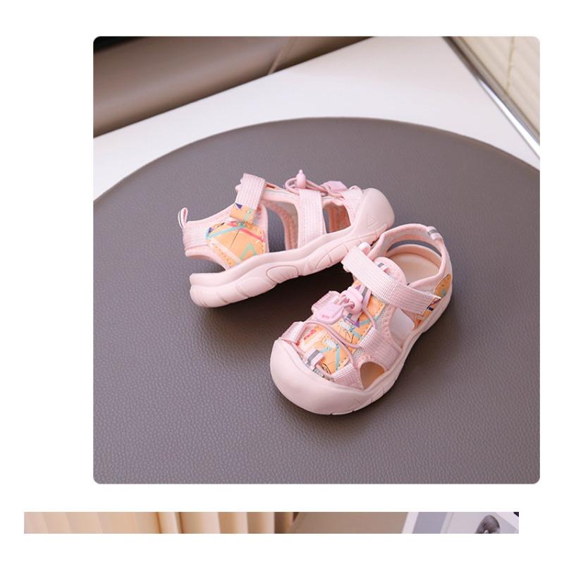 Summer children's creek sandals single mesh boys' sports sandals hollow fashion girls' bag head shoes non-slip soft sole