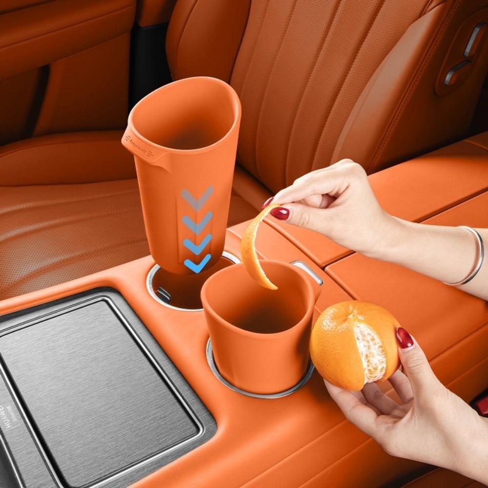 Silicone Car Cup Holder Anti-Slip Design Trash Bin Organizer  Car Interior Accessories