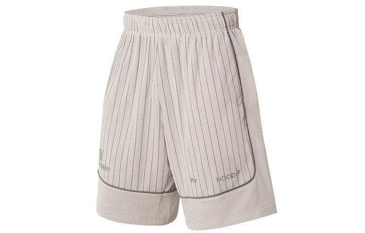 Li Ning BADFIVE Трикотажные спортивные штаны Мужские Буддийский желтый Серые полосы Умеренный прямой крой Брюки AAPS235-1 M