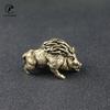 Vintage Copper Small Wild Boar Figurines Retro Brass Animal Crafts Ornaments Tea Pet Desk Decoration Home Decor Accessories Gift