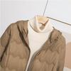 Women's Long Over-the-Knee Lightweight Duck Down Hooded Winter Jacket - Korean Style, Slimming, and Warm.