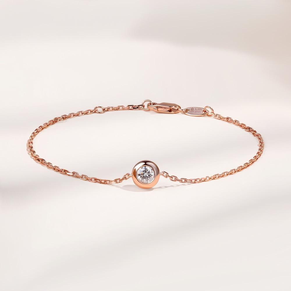 S925 Sterlingsilber Moissanit Sternenblasen Armband für Damen - Verstellbares Retro Mode Design Zircon (5A Sparkle) white