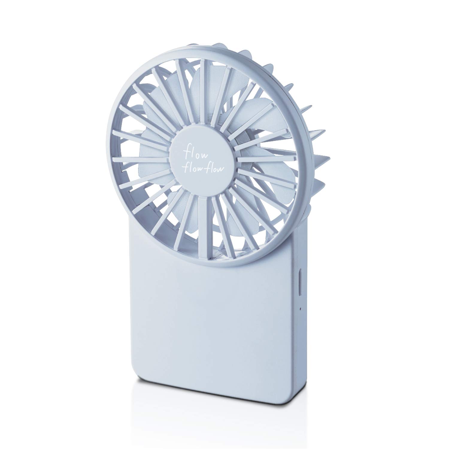 

ELECOM USB Fan Rechargeable Thin Handy Neck Strap Included Blue [2020 Model] FAN-U202BU
