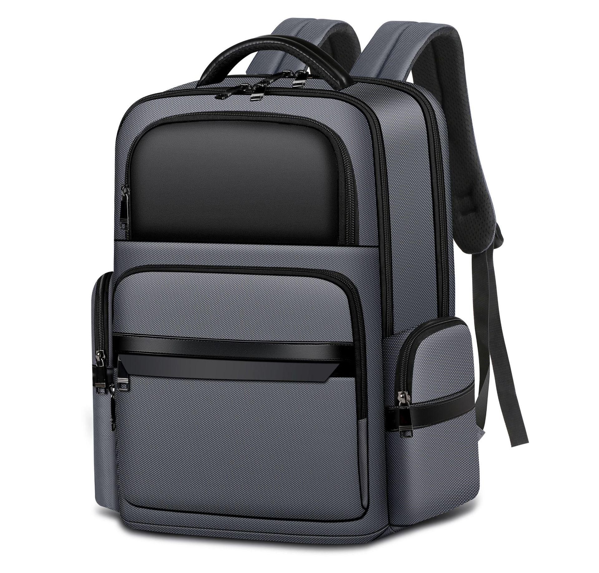 

Men s Large Capacity Genuine Leather Business Travel Backpack - No Logo, Gift Option