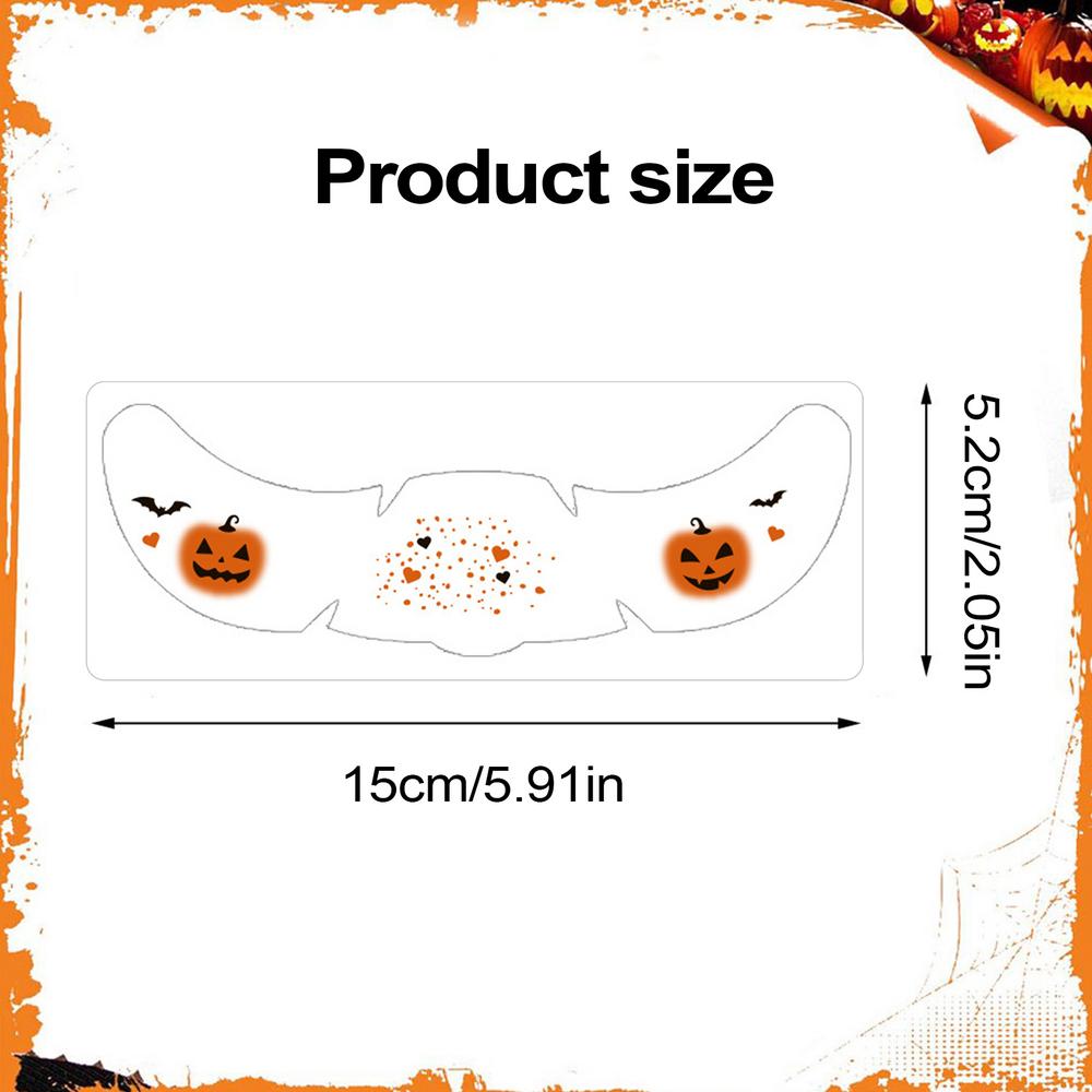 

Halloween Makeup Face Stickers Creepy Eye Stickers Spooky Adhesive Bat Pumpkin Handprint Decals For Halloween Kids Women Party