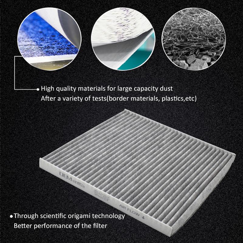 

Car Pollen Cabin Air Conditioning Filter Includes Activated Carbon B7277-JN20A 27277-JA00A For Nissan Altima Murano Teana Quest