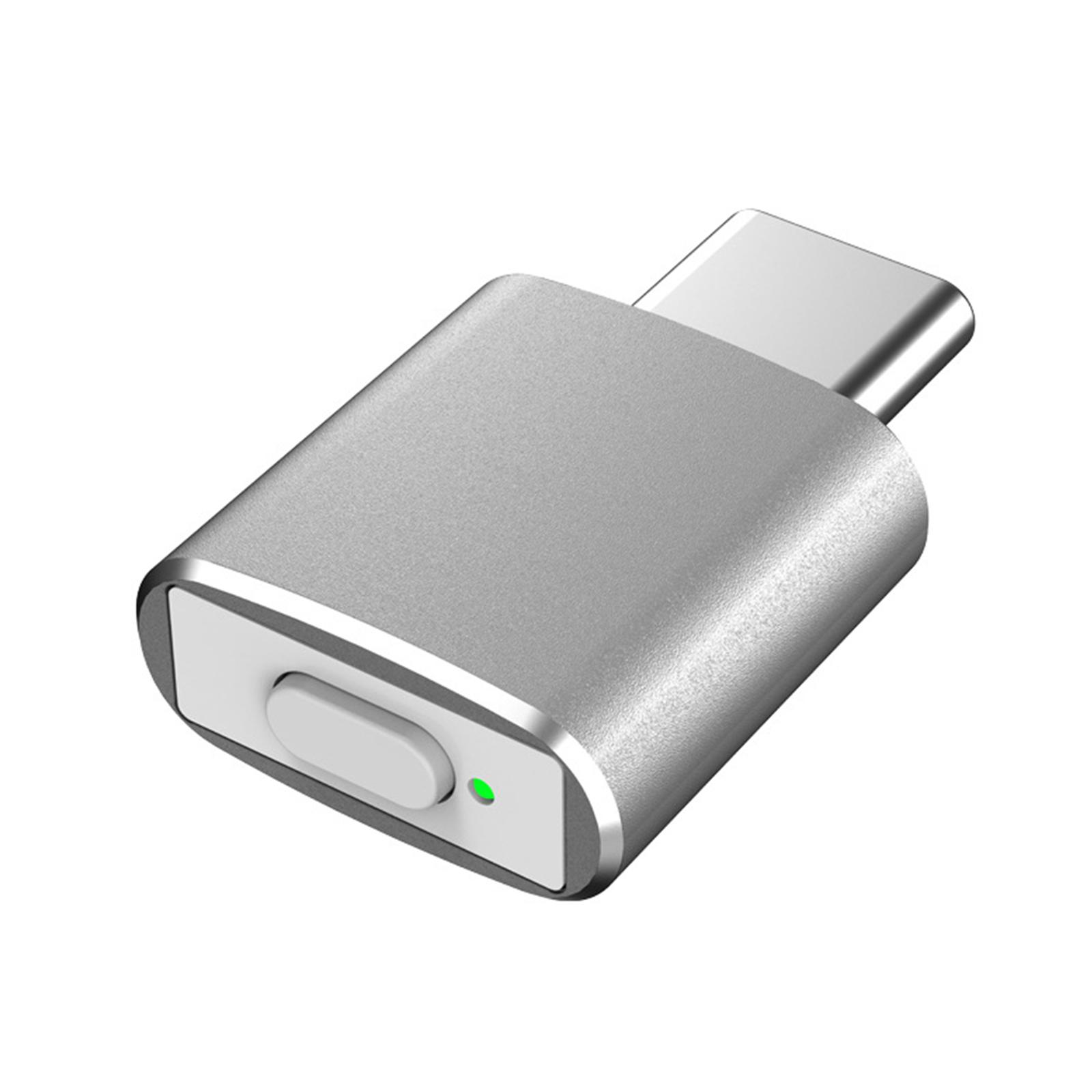 

TypeC Mouse Jiggler Tiny Undetectable Mouse Mover Широкая совместимость с компьютером, ноутбуком, анти-сон D