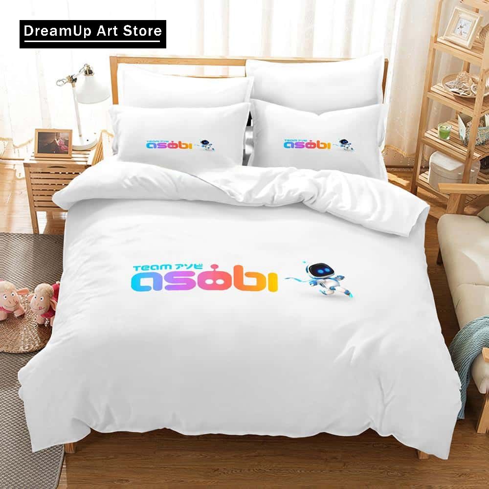 3D tisk Anime Astro Bot Ložní souprava Single Twin Full Queen King Size Postel Dospělý/Dětská ložnice Sady povlečení na peřinu Bytový textil