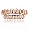 New HIP HOP Grillz Brass Gold Plated Set Plain 8 Teeth Top Bottom With Gold Rose Gold Silver and Black Grillz Teeth Body Jewelry