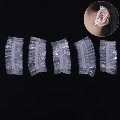 100 Pièces Protection Oreille Imperméable Jetable en Plastique Bouclier de Protection Coloration