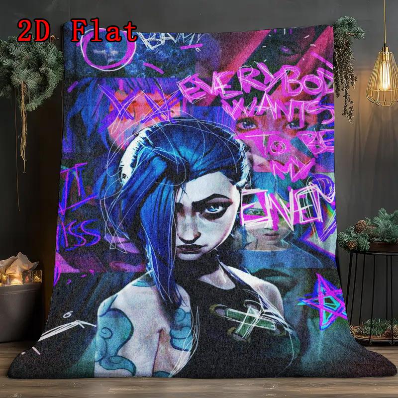 Jax's Silence 2D Flat Pattern Flannel Blanket High quality All Seasons Warmth and Comfort Perfect for Christmas Gifts.PMT0914061