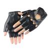 Women's Leather Half-finger Gloves Performance Pole Street Dance Pu Exposed Finger Fashion Personality Trend Locomotive Exposed Finger Driving