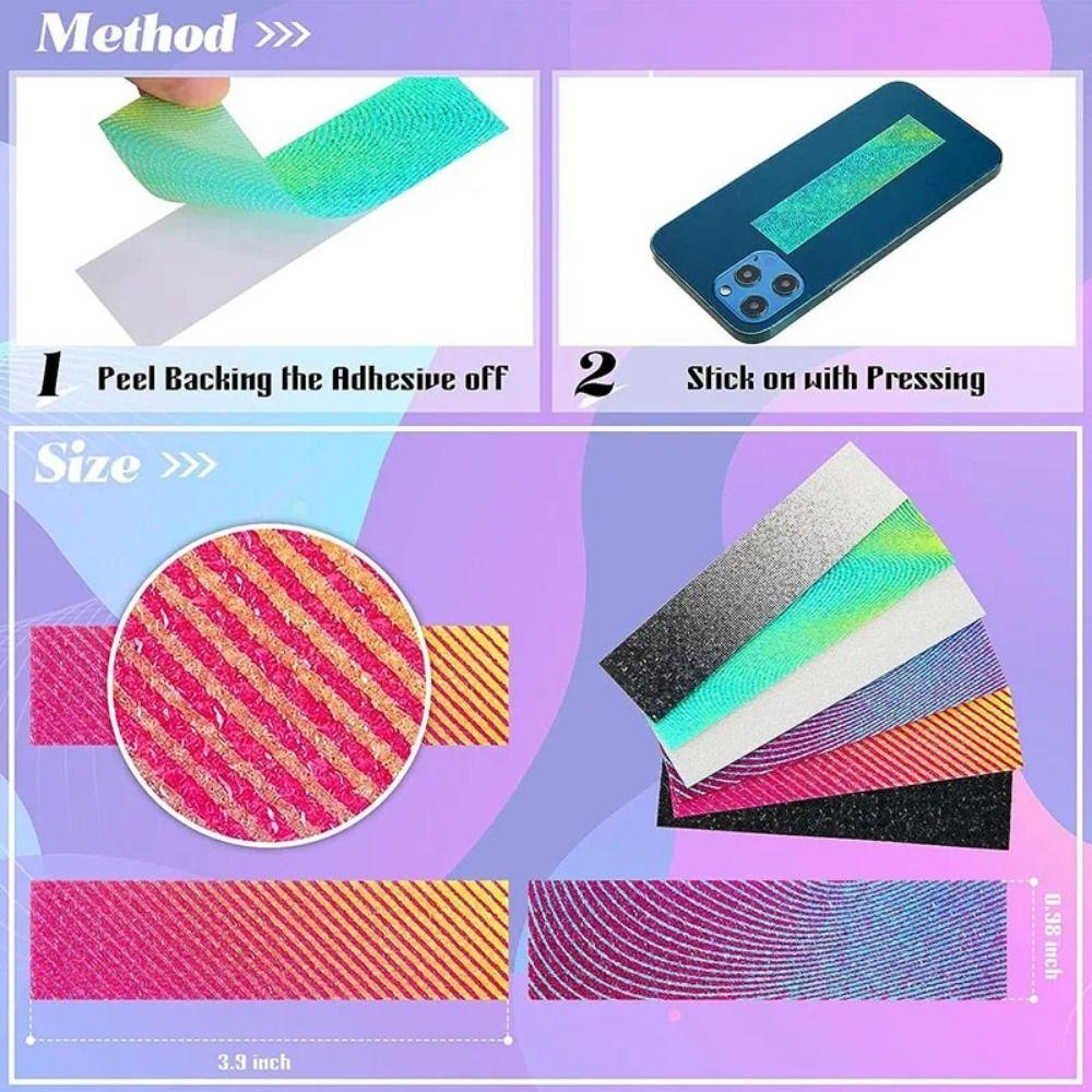 6Pieces Rough Textured Anxiety Sensory Stickers Stress Relief Quiet Strips Toys  Adult